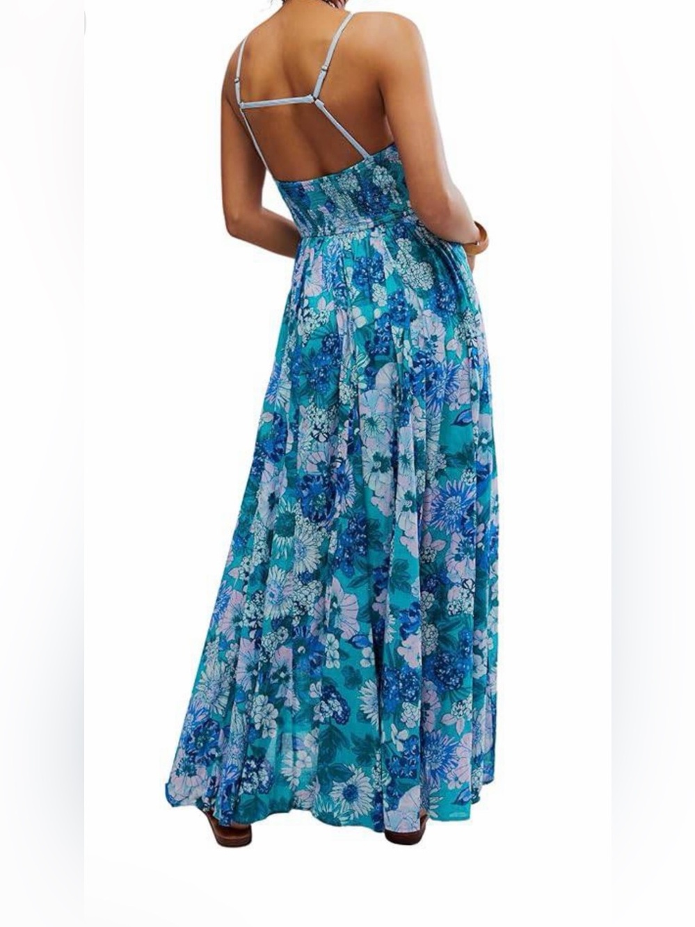 Free People Dream Weaver Floral Lace-Up Maxi Dress - Picture 3 of 9